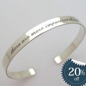 delicate engraved silver cuff bracelet