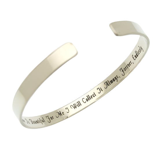 Silver engraved bracelet