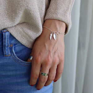 delicate silver bracelet for women - infinity charms bracelets