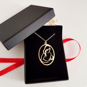 Mother and child necklace - New mom gift