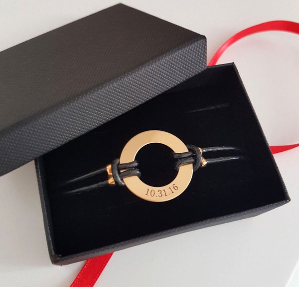 Custom Longitude Latitude Personalized Bracelet for Him