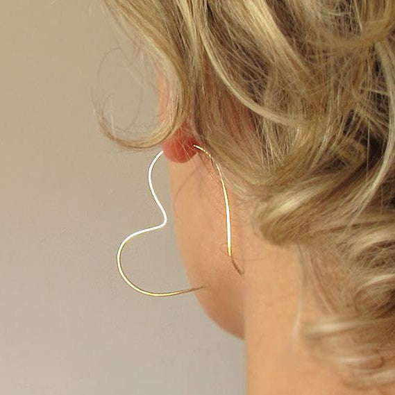 gold-filled heart earrings