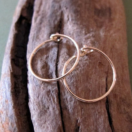 handmade gold hoops small size