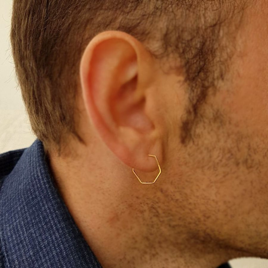 Modern Stainless Long Dangle Hoop Male Earring 2pcs - Walmart.com