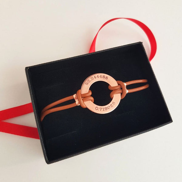 Washer Latitude Longitude Bracelet