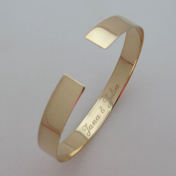 lover message engraved cuff