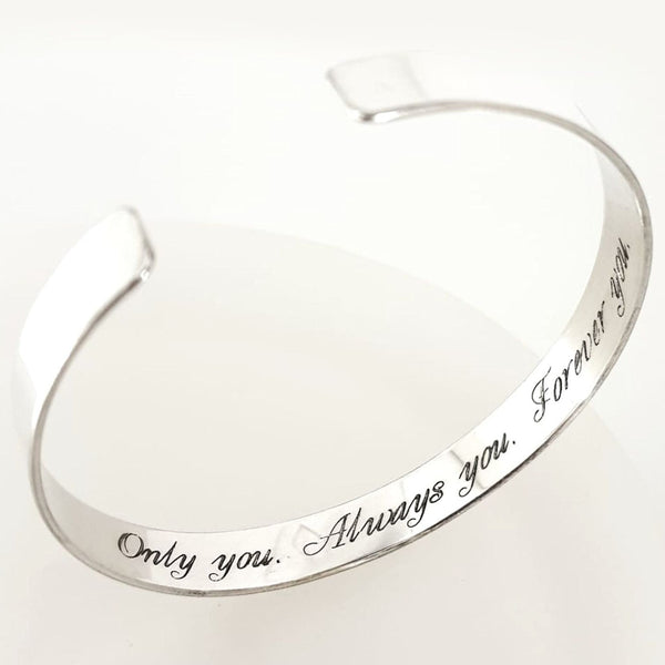 Personalized cuff Bracelet - Anniversary Gift - Boyfriend Gift  - secret message cuff bracelet