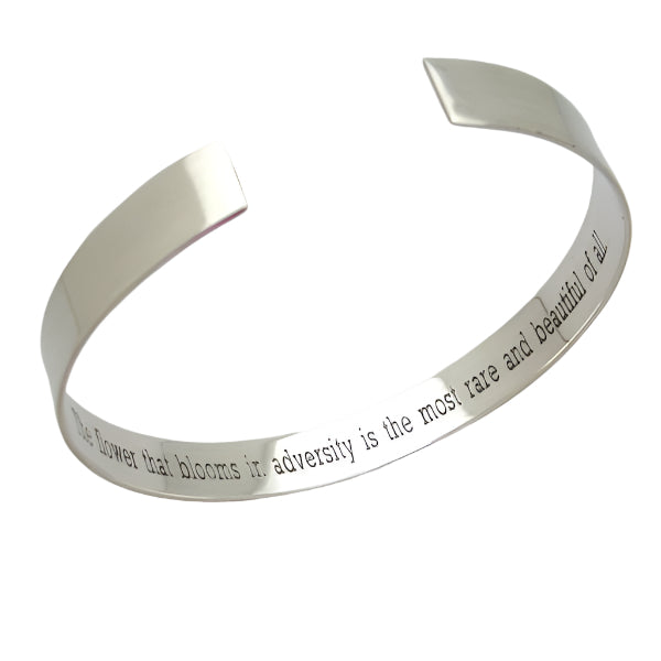 secret message silver bracelet