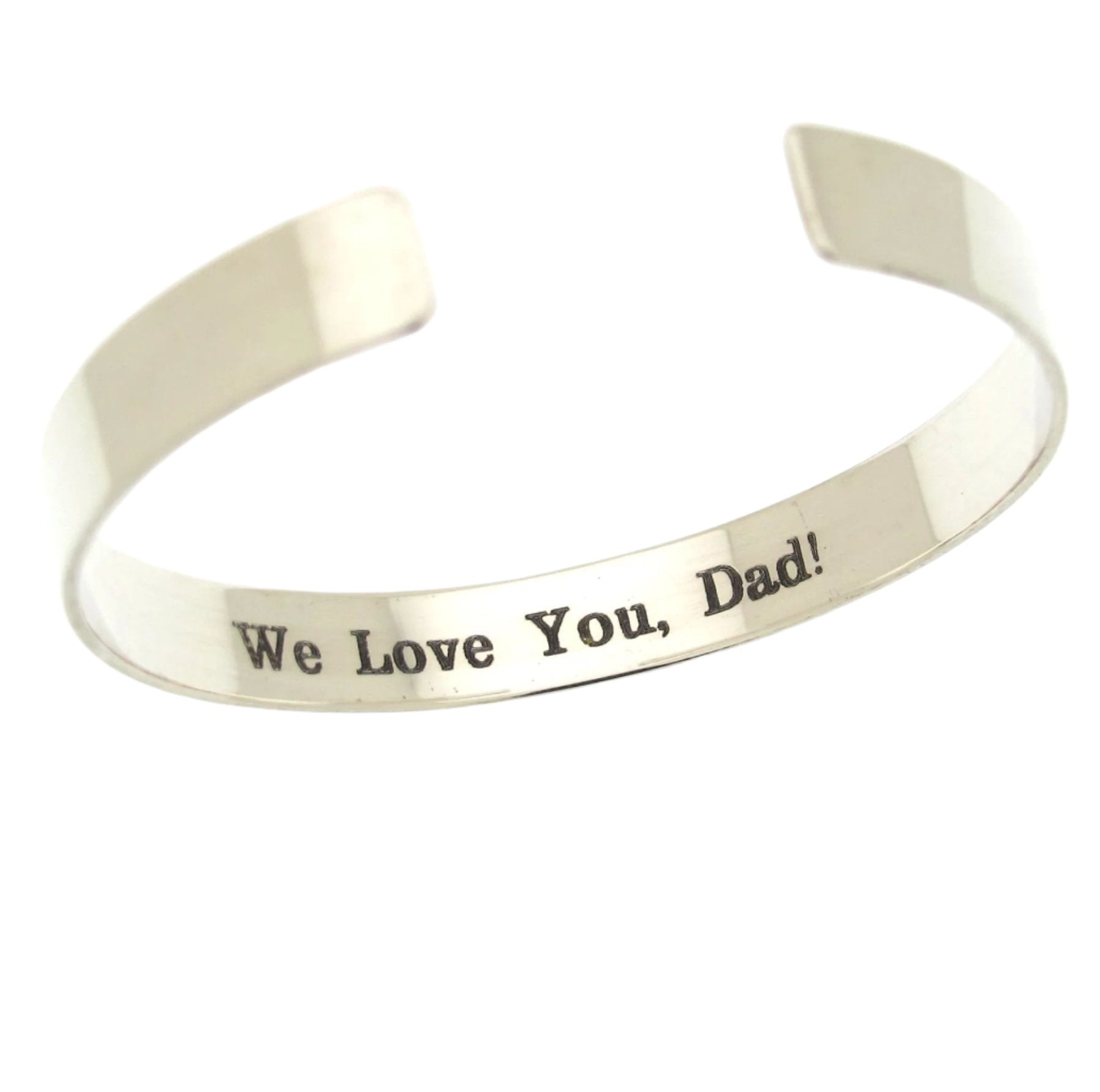 silver cuff bracelet engraved