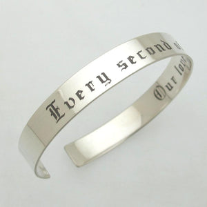 Anniversary Gift For Husband - Sterling Silver Cuff Bracelet
