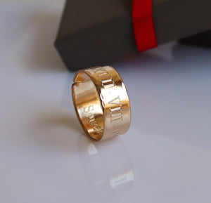 Promise Gift - Custom Gold Filled Band Ring for Men