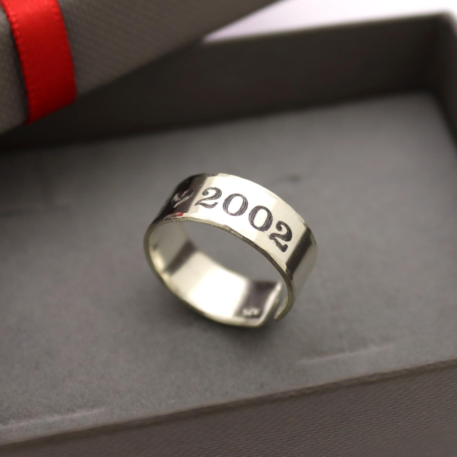 Custom Arabic Calligraphy Ring - Islamic Ring - Personalized Band ring ...