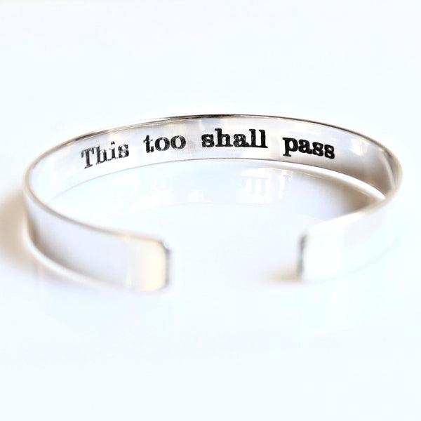 Gam Zeh Ya'avor Bracelet - This too shall pass Cuff