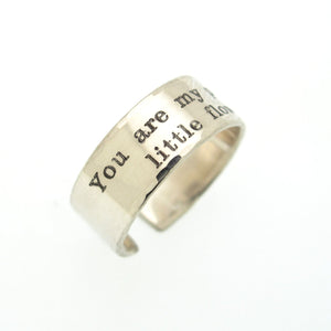 Inspirational Ring - Engraved Quote Ring