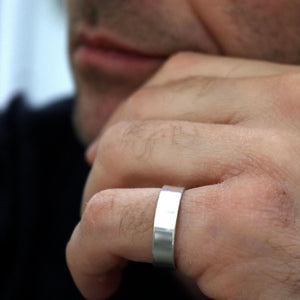 Mens Sterling Silver Signet Ring