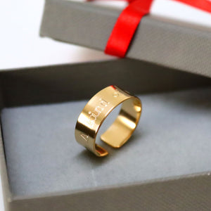 Gold Cigar Ring - Custom Gold Filled Wide Ring