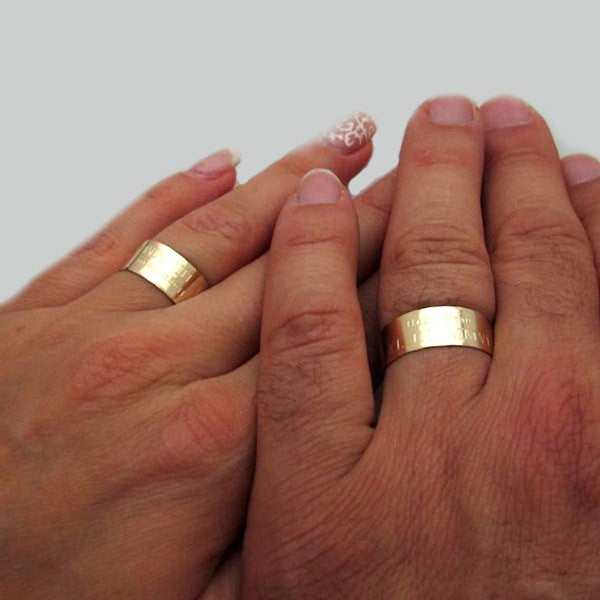 Gold Cigar Ring - Custom Gold Filled Wide Ring