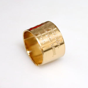 Personalized Wide Pinky Gold Ring for Men