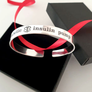 Custom Diabetes Engraving Medical ID Bracelet