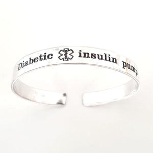 Custom Diabetes Engraving Medical ID Bracelet