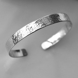 Hidden Message Custom Bracelet - Custom Sterling Silver Cuff Bracelet Inside and Outside / Typewriting