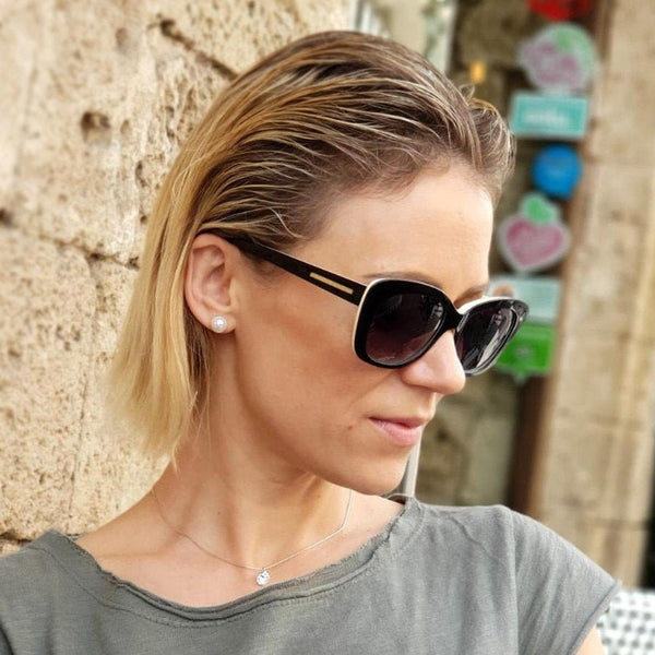 AAA White Pearl Earrings - Wedding Jewelry - Button Shape Freshwater Pearl Studs