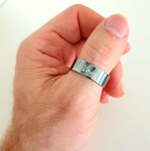 Gift for Mountain Bikers - Custom Ring for Men