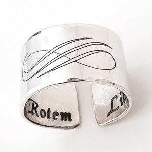 Ring for Couples - Personalized Infinity Silver Band