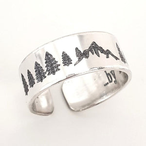 Mountain Ring - Personalized Gift For Hiker - Personal Memories Travel ring