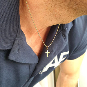 Cross Necklace - Silver Cross Pendant for Men