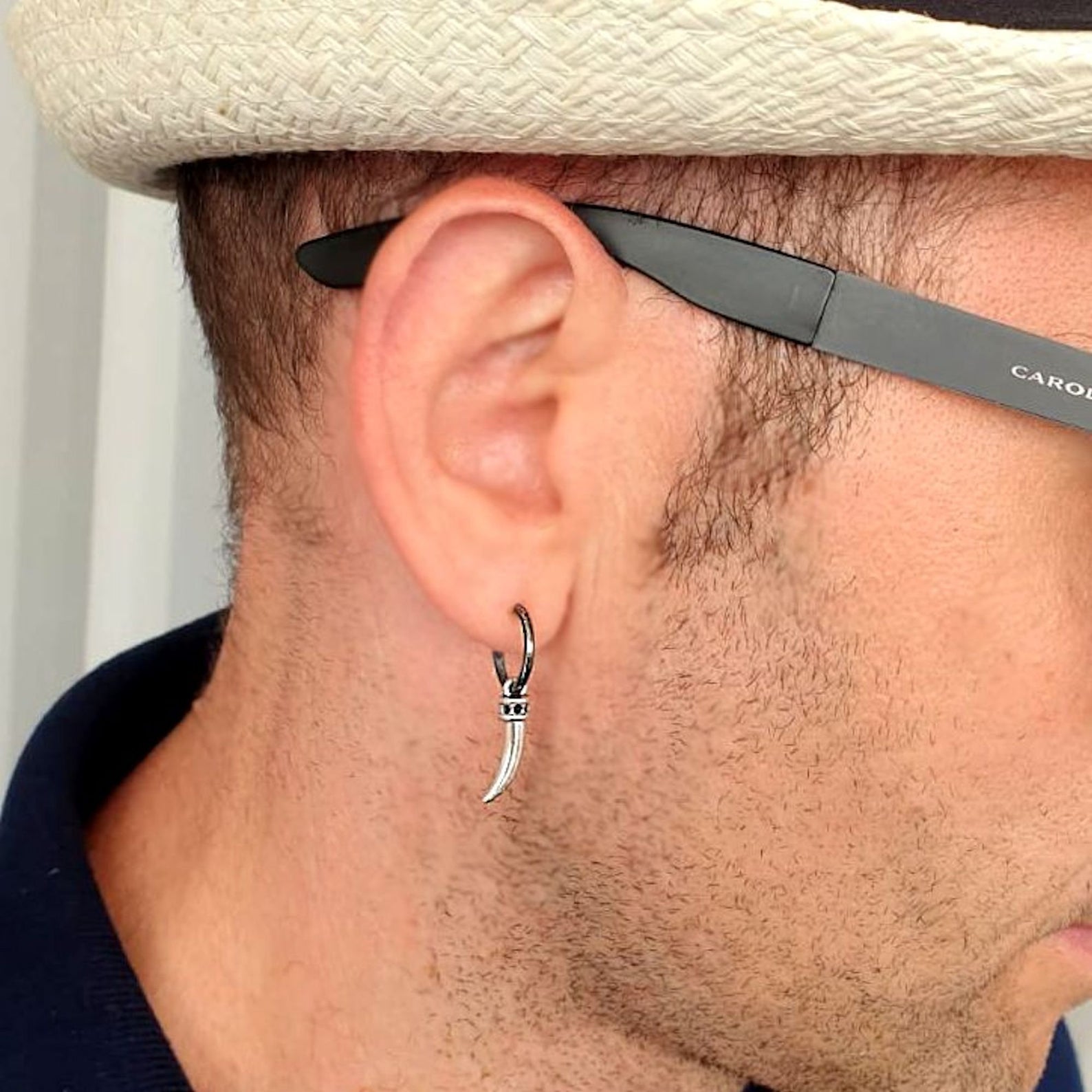 Mens Hoop Earrings Large Huggie Hoop Earrings for Men Leather Earrings Gift  for Him Unique Earrings Mens Jewelry Large Black Earrings - Etsy | Mens  earrings hoop, Large hoop earrings, Men earrings