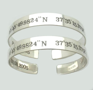 Latitude Longitude Bracelet - Birthday Gift for Men