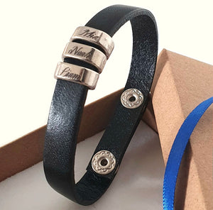 Bracelet With Kids Names for Men - Birthday Gift for dad