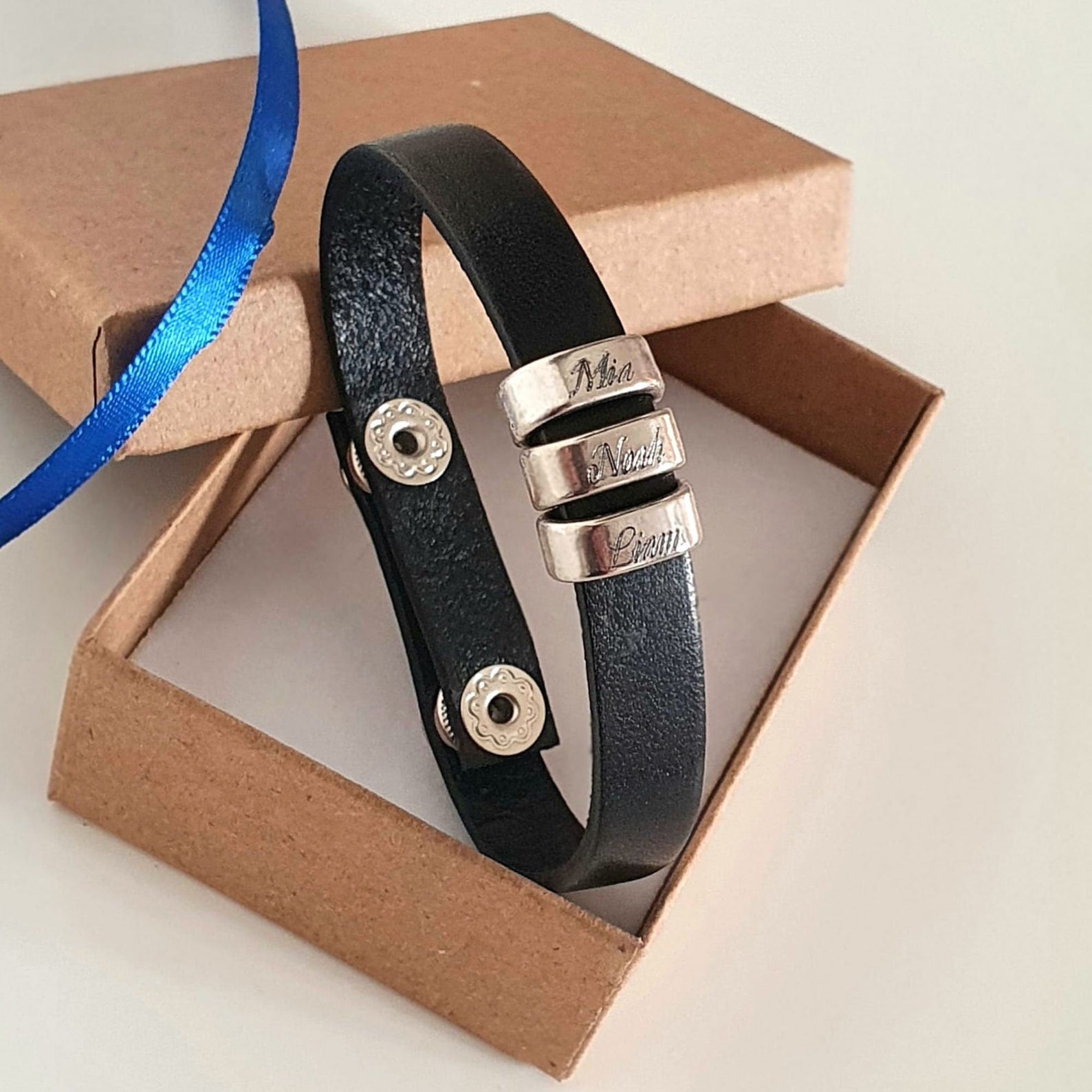 Personalized Leather Engraved Bracelet for Dad – Belbren