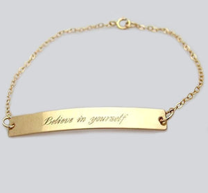 Personalized Friendship Gift - Gold Bracelet