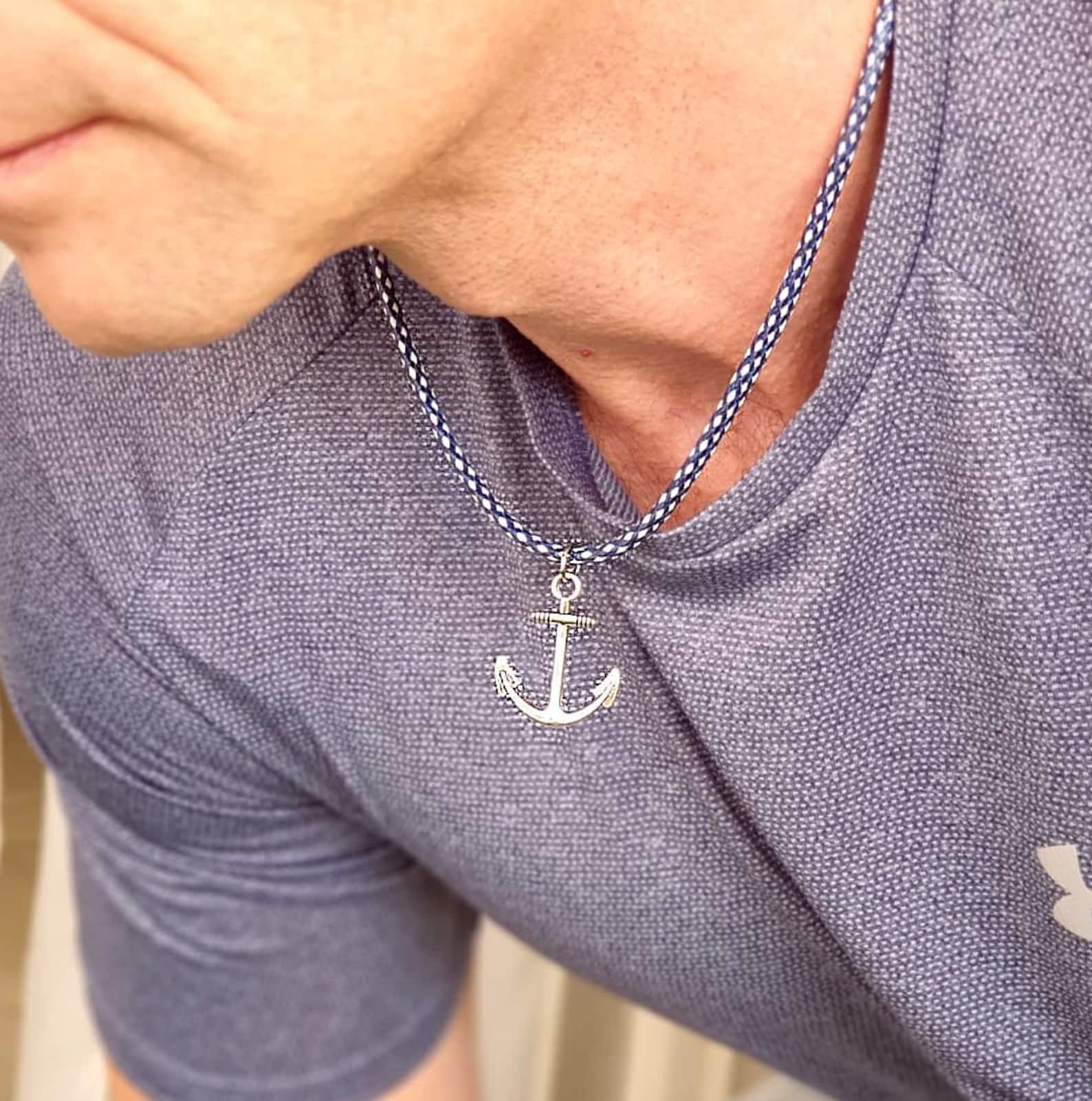 Anchor Pendant Necklace, Nautical gift, Mens Jewelry, Gift for Him