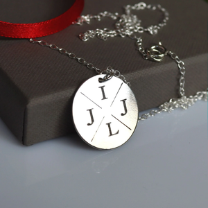 Engraved Coin Necklace for Men