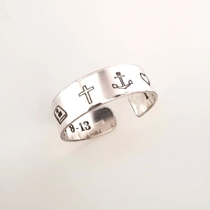 Custom Engraved Band - Spiritual Symbol Ring