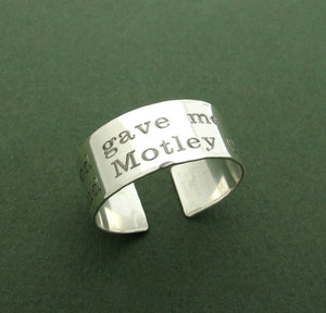 Inspirational Ring - Engraved Quote Ring