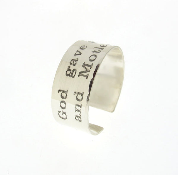 Custom Pinky Ring for Women - Personalized Sterling silver band - Engraved text