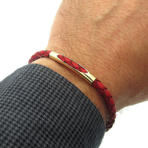 Braided Leather Bracelet for Men - Mens Gift