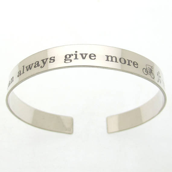 Sterling Silver cuff Bracelet Men - Personalized Sportsman Gift