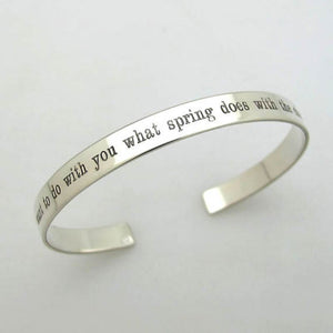 Mother in Law Custom gift - Sterling Silver Cuff