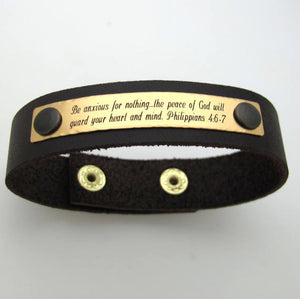 Philippians 4:6-7 quote Personalized Bracelet