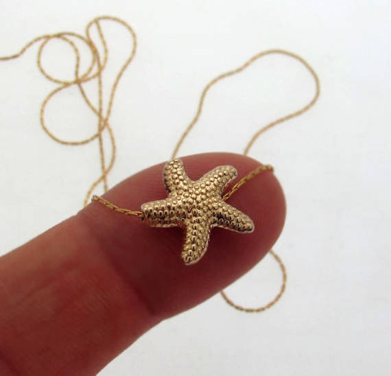 Sea Star Pendant Gold Necklace