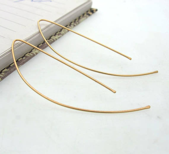 Gold Filled Long threader earrings