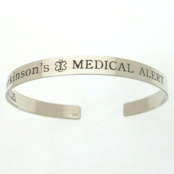 Custom Caduceus Bracelet - Sterling Silver Cuff bracelet
