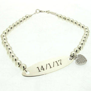 Crystal Heart Locket Bracelet