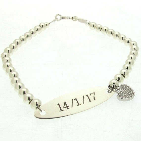 Crystal Heart Locket Bracelet