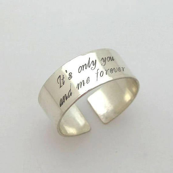 Wide Date Ring - Sterling Silver Band